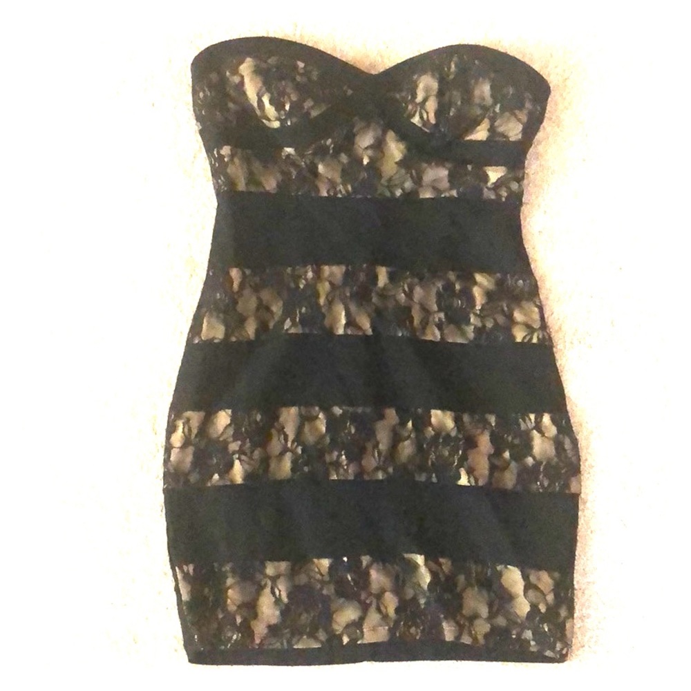 Black, short, lace and very cute dress